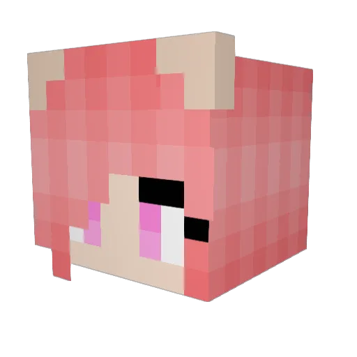 Thordess Minecraft avatar head, 3D render