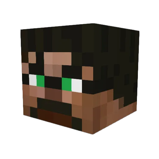 Thorenor Minecraft avatar head, 3D render
