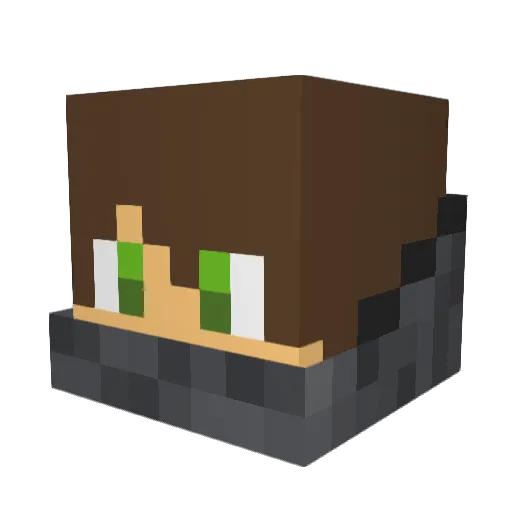 Thoriati Minecraft avatar head, 3D render