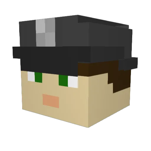 ThorinCatt Minecraft avatar head, 3D render