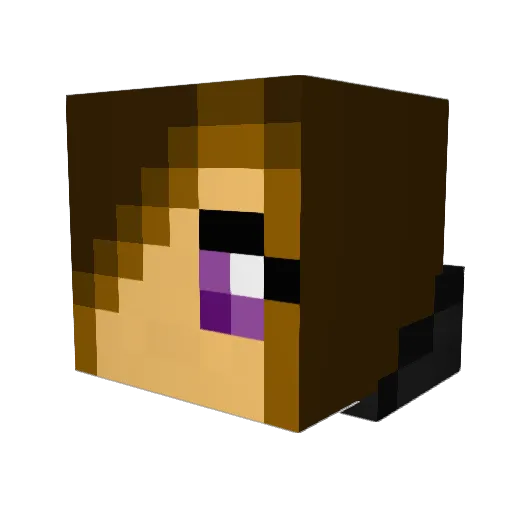 ThornKitty Minecraft avatar head, 3D render