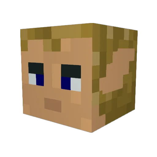 Thornelli Minecraft avatar head, 3D render