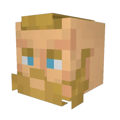 Thornian Minecraft avatar head, 3D render