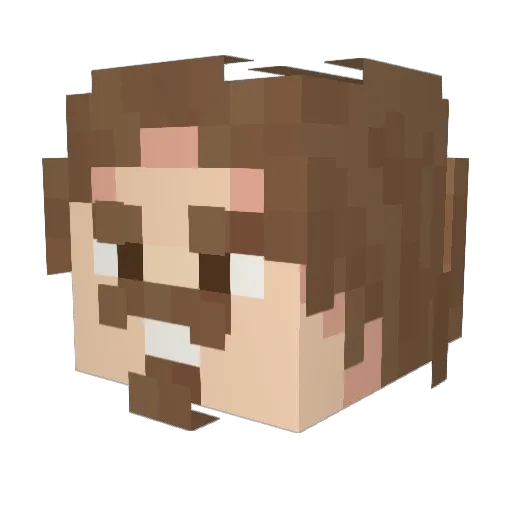 ThornyBoulder Minecraft avatar head, 3D render