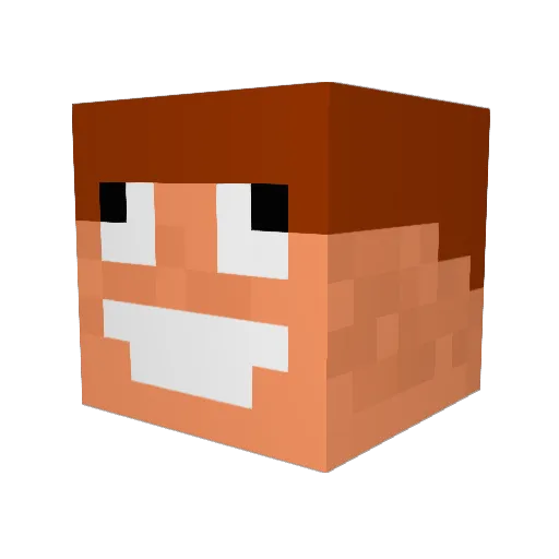 ThornyNinja Minecraft avatar head, 3D render