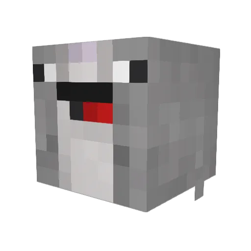 Thorode Minecraft avatar head, 3D render