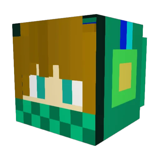 Thorolfzach Minecraft avatar head, 3D render