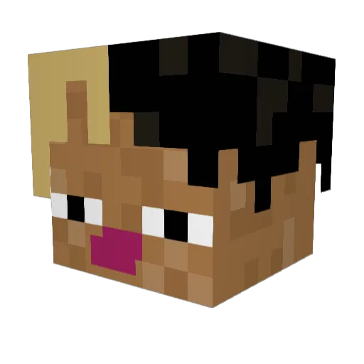Thorp2 Minecraft avatar head, 3D render