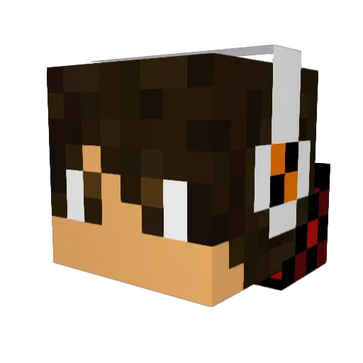Thorpinator25 Minecraft avatar head, 3D render