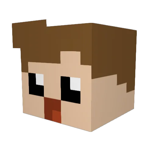 Thorslayer Minecraft avatar head, 3D render