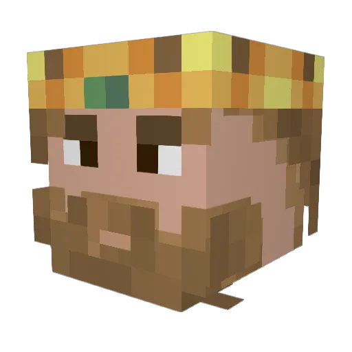 Thorstar Minecraft avatar head, 3D render