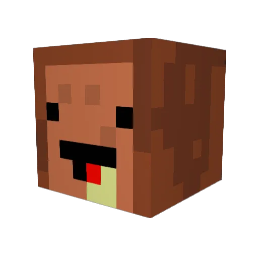 Thorstbrot Minecraft avatar head, 3D render