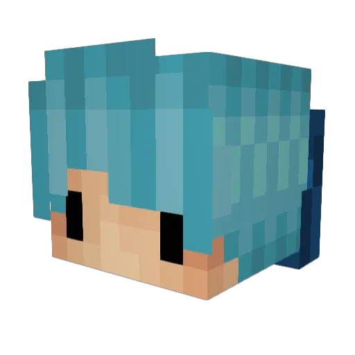 Thorten Minecraft avatar head, 3D render
