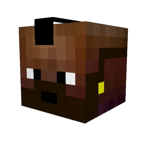 Thossos Minecraft avatar head, 3D render
