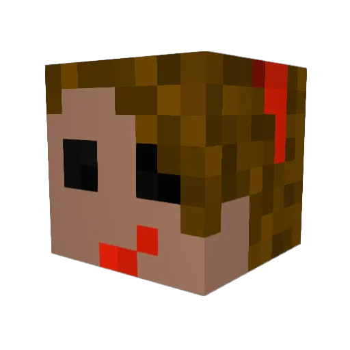 Thotoman Minecraft avatar head, 3D render