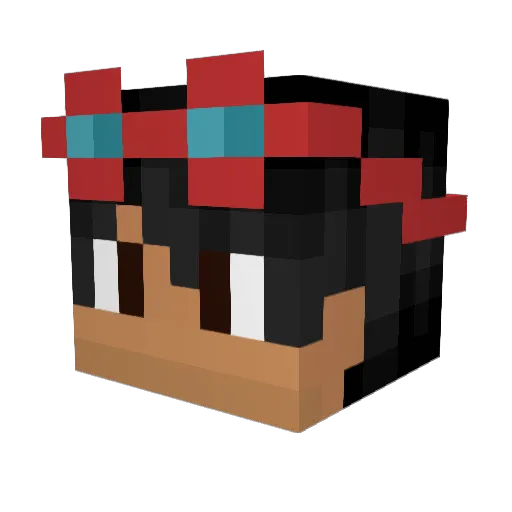 ThouDers Minecraft avatar head, 3D render