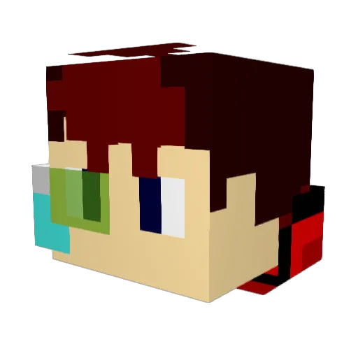 Thouder Minecraft avatar head, 3D render