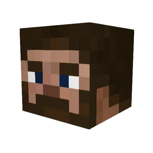 ThoughtAce Minecraft avatar head, 3D render