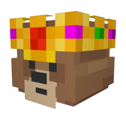 Thoughted Minecraft avatar head, 3D render