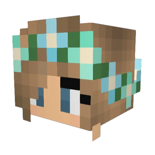 ThoughtsInPurple Minecraft avatar head, 3D render