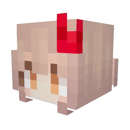 Thousand_Sui Minecraft avatar head, 3D render