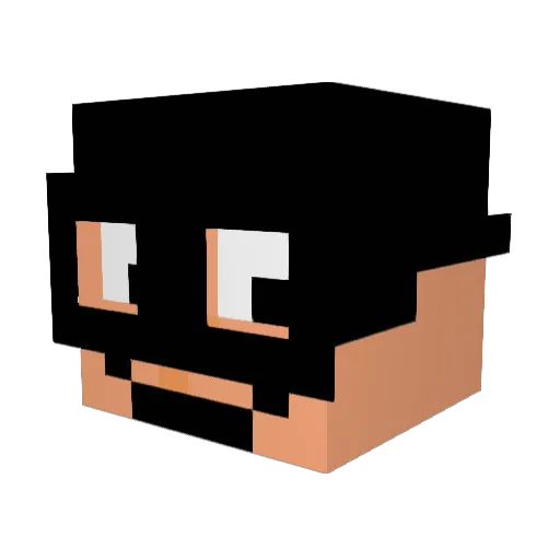 Thousandstar Minecraft avatar head, 3D render