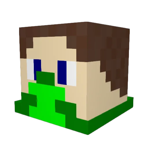 Thoust Minecraft avatar head, 3D render