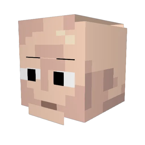 Thq808 Minecraft avatar head, 3D render