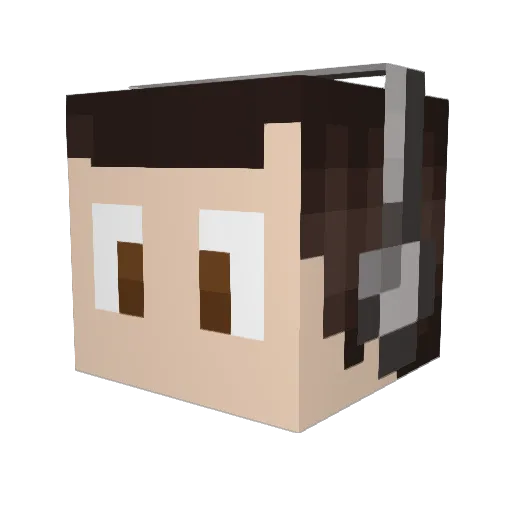 Thr0aTy Minecraft avatar head, 3D render