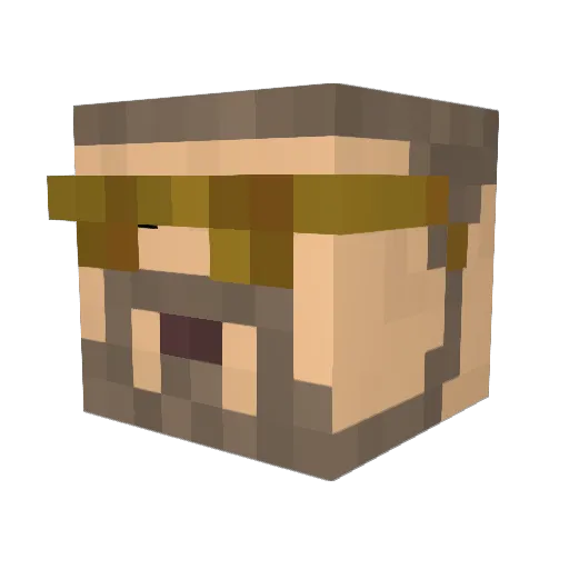 ThrJester Minecraft avatar head, 3D render