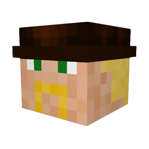Thraleyu Minecraft avatar head, 3D render