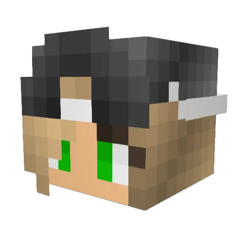 Thralliri Minecraft avatar head, 3D render