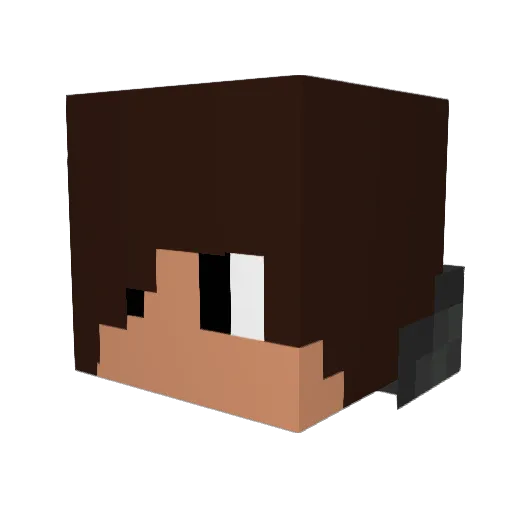Thrapis Minecraft avatar head, 3D render