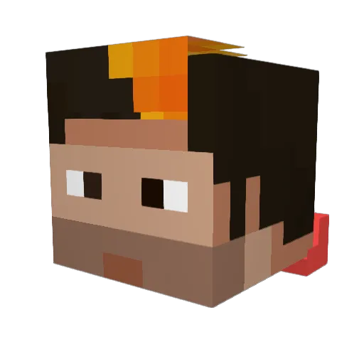ThrashDTP Minecraft avatar head, 3D render