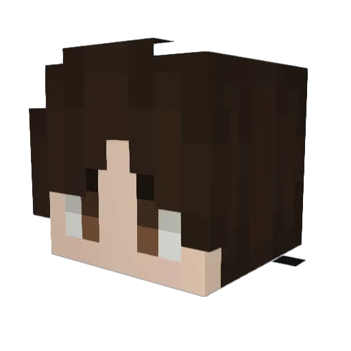 Thrashaba Minecraft avatar head, 3D render