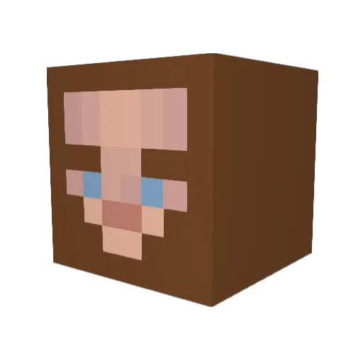 Thraunn Minecraft avatar head, 3D render