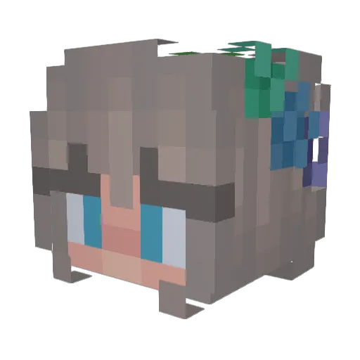Thraxius Minecraft avatar head, 3D render