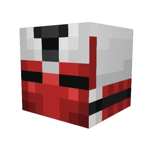 Thraxoh Minecraft avatar head, 3D render