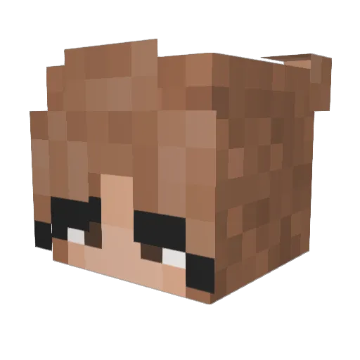 ThreadedChunk76 Minecraft avatar head, 3D render