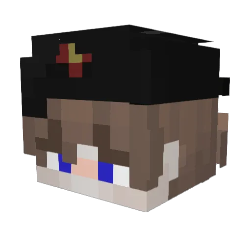ThreadsWrld Minecraft avatar head, 3D render
