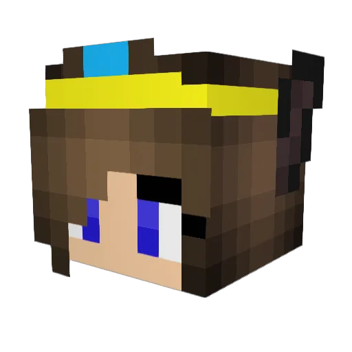 ThreeCheeses Minecraft avatar head, 3D render