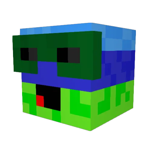 ThreeDear Minecraft avatar head, 3D render