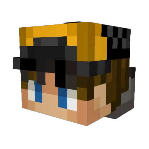 ThreeEyedTownie Minecraft avatar head, 3D render