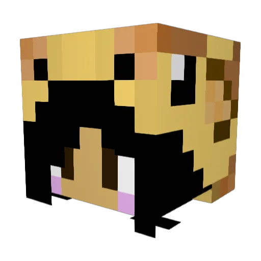 ThreeGiraffes Minecraft avatar head, 3D render