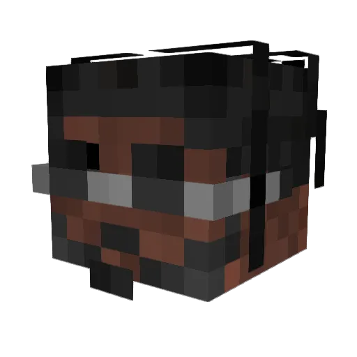 ThreeInchHoagie Minecraft avatar head, 3D render