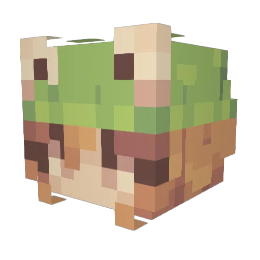 ThreeMagpies Minecraft avatar head, 3D render