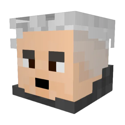 ThreeMetzger_ Minecraft avatar head, 3D render