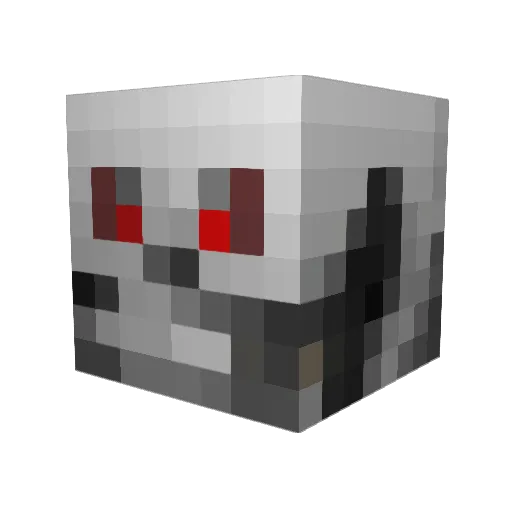 Threen77 Minecraft avatar head, 3D render