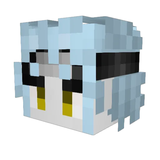 Threepeachess Minecraft avatar head, 3D render