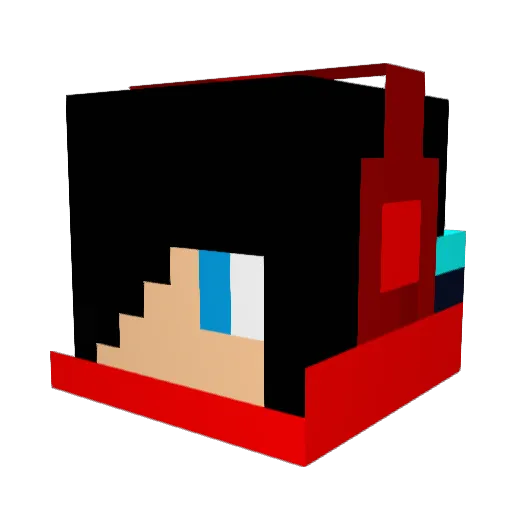 Thresher678 Minecraft avatar head, 3D render